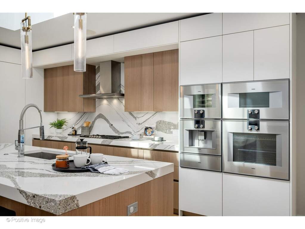 Luxury living space with panoramic Chicago views