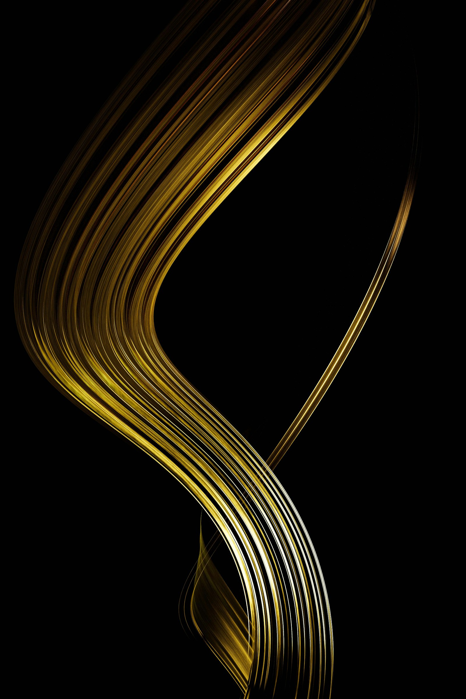 Gold molecular peptide structure on black