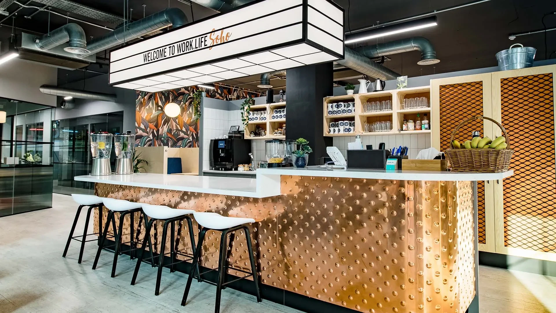 The coffee bar at Work.Life Soho