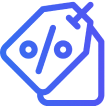 percentage sign on a clothing tag vector