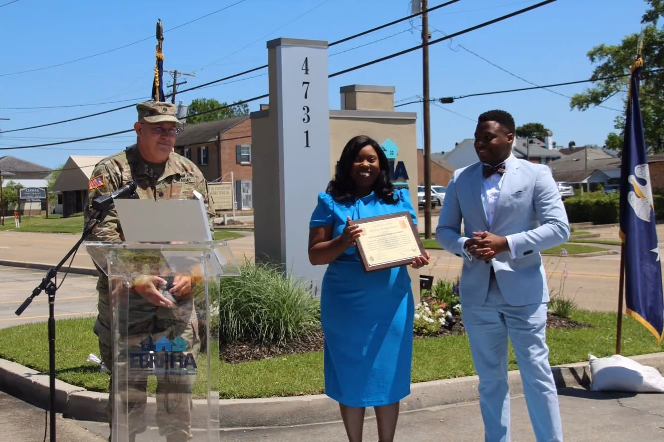 Plaque presented to EBRPHA by the United States Army Reserve