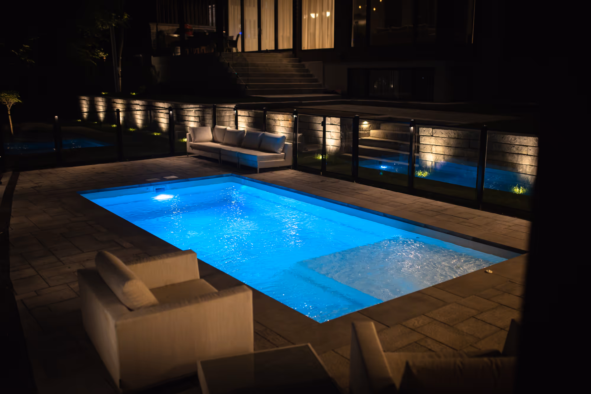 Pool at Night Image