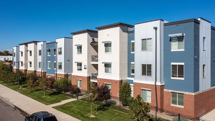 Exterior of apartment building
