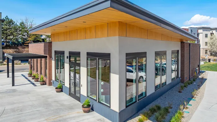 Exterior of leasing office 