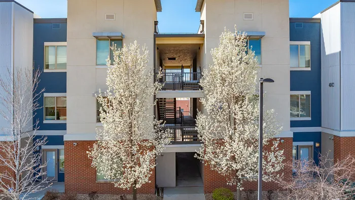 Exterior of apartment building