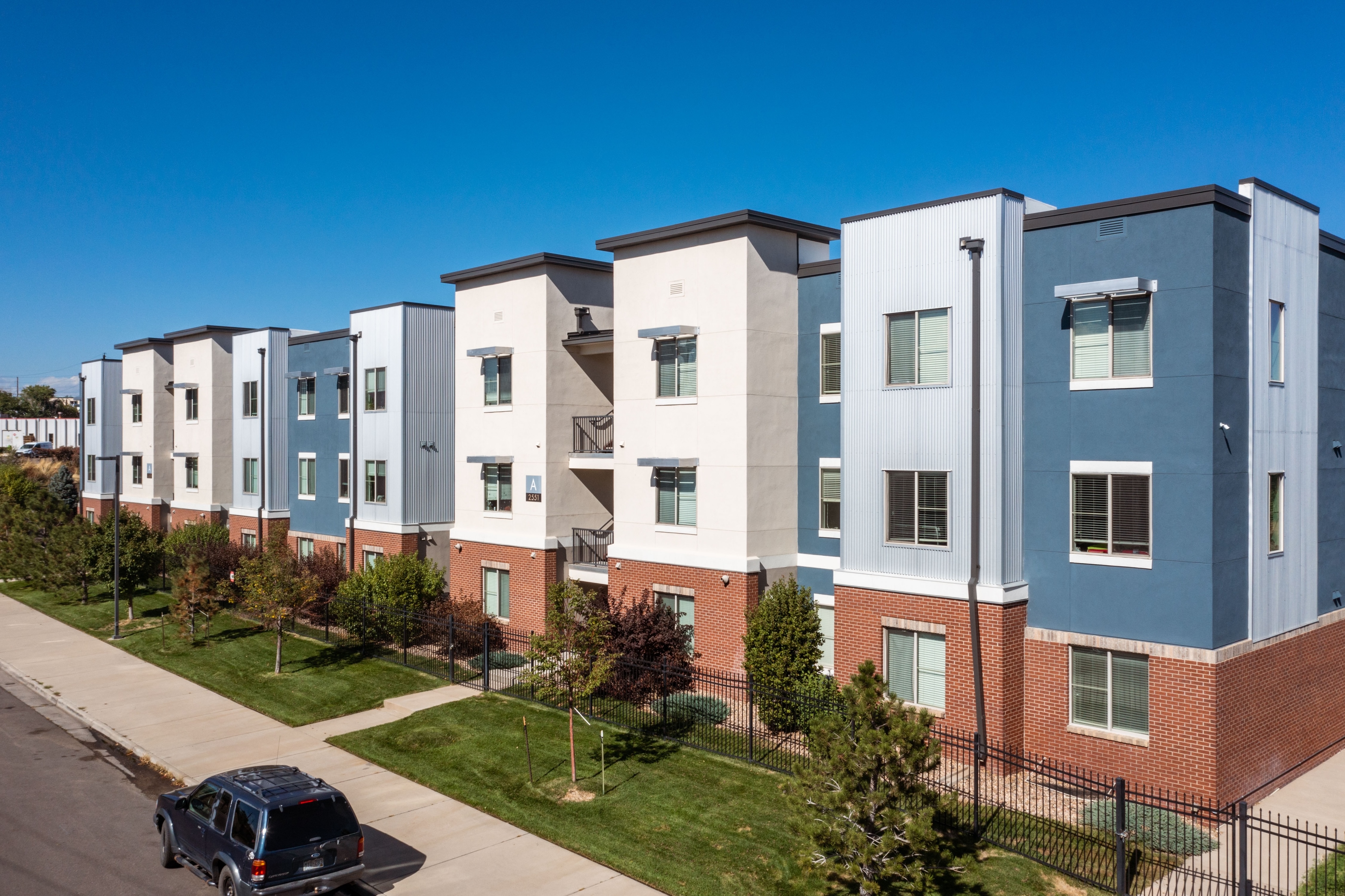 Apartment building exterior