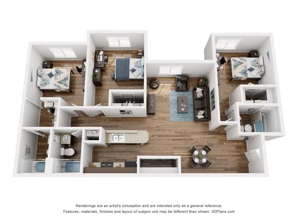 3 Bedroom, 3 Bathroom