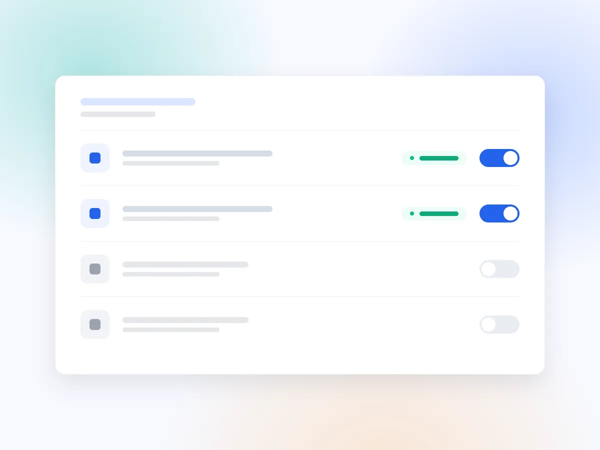 The app's channel list with two channels connected