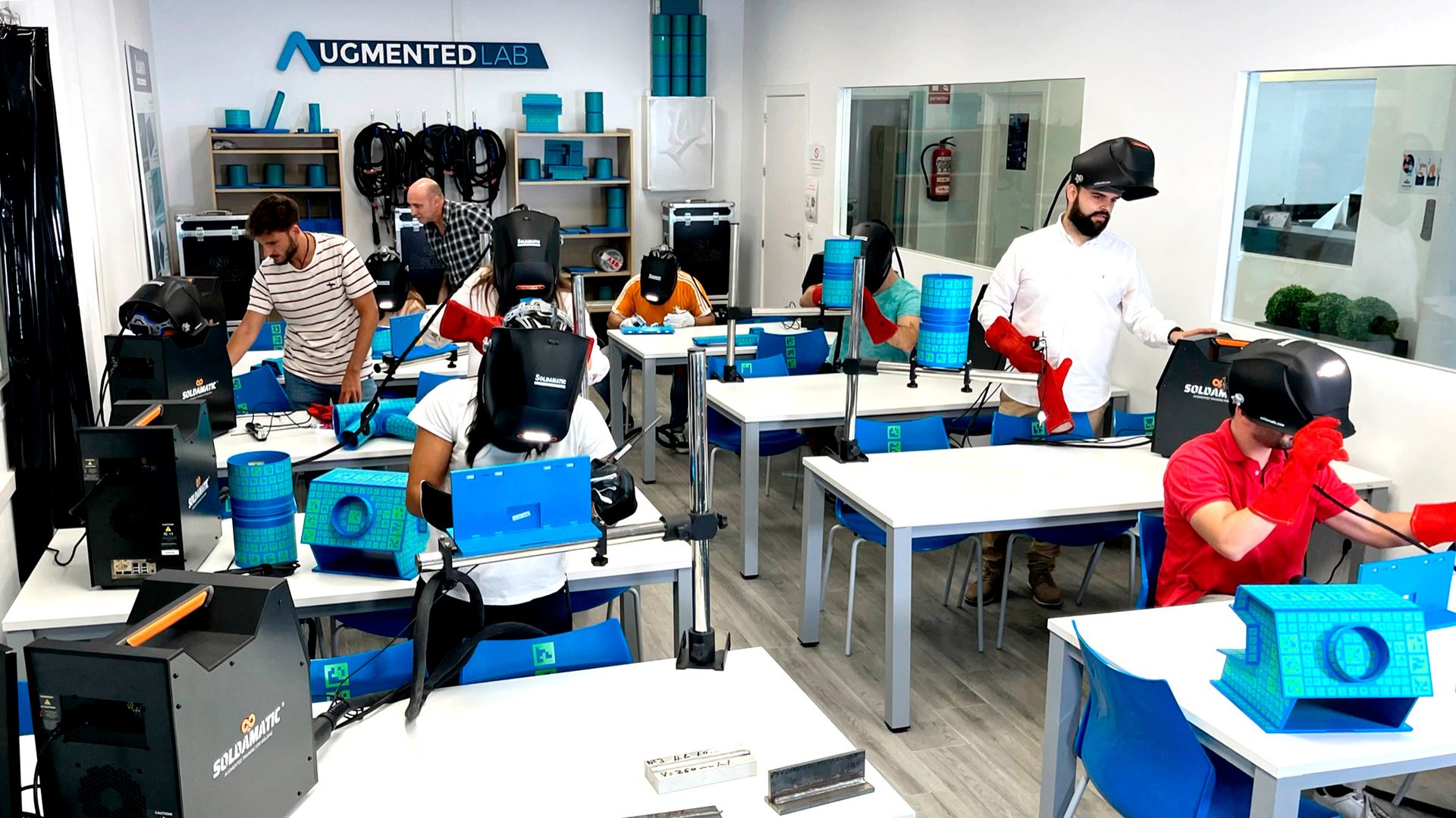 Augmented reality welding training classroom