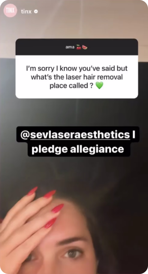 tinx at SEV SKIN