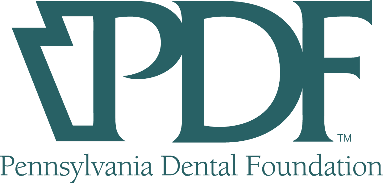 Logo for Pennsylvania Dental Foundation with stylized letters PDF.