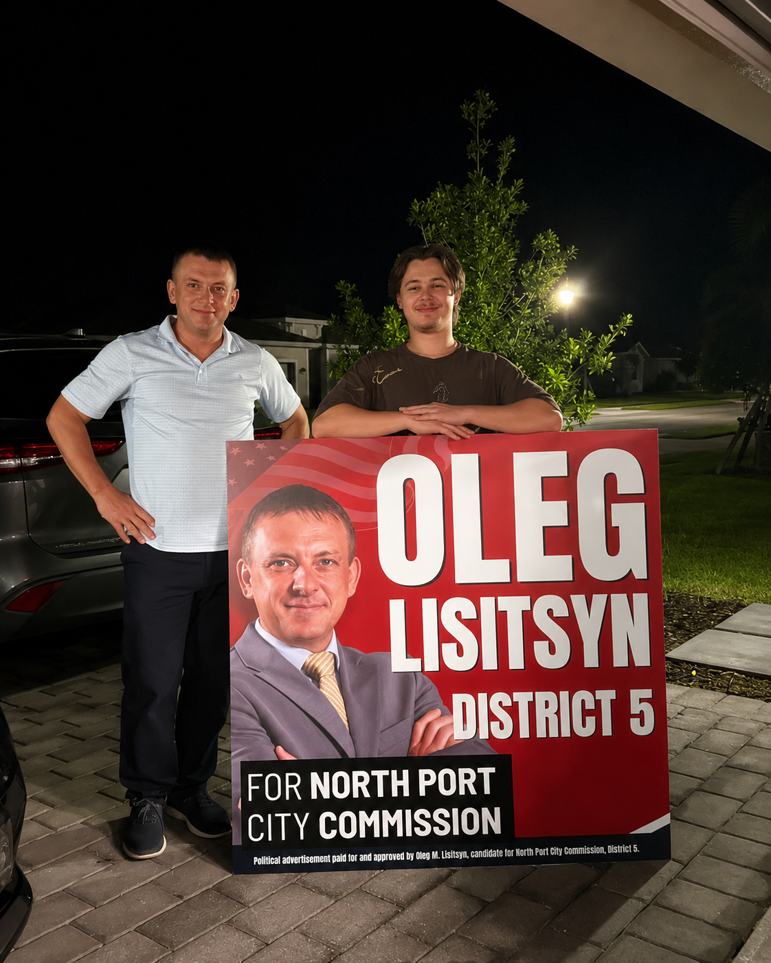 Oleg Lisitsyn campaign yard signs