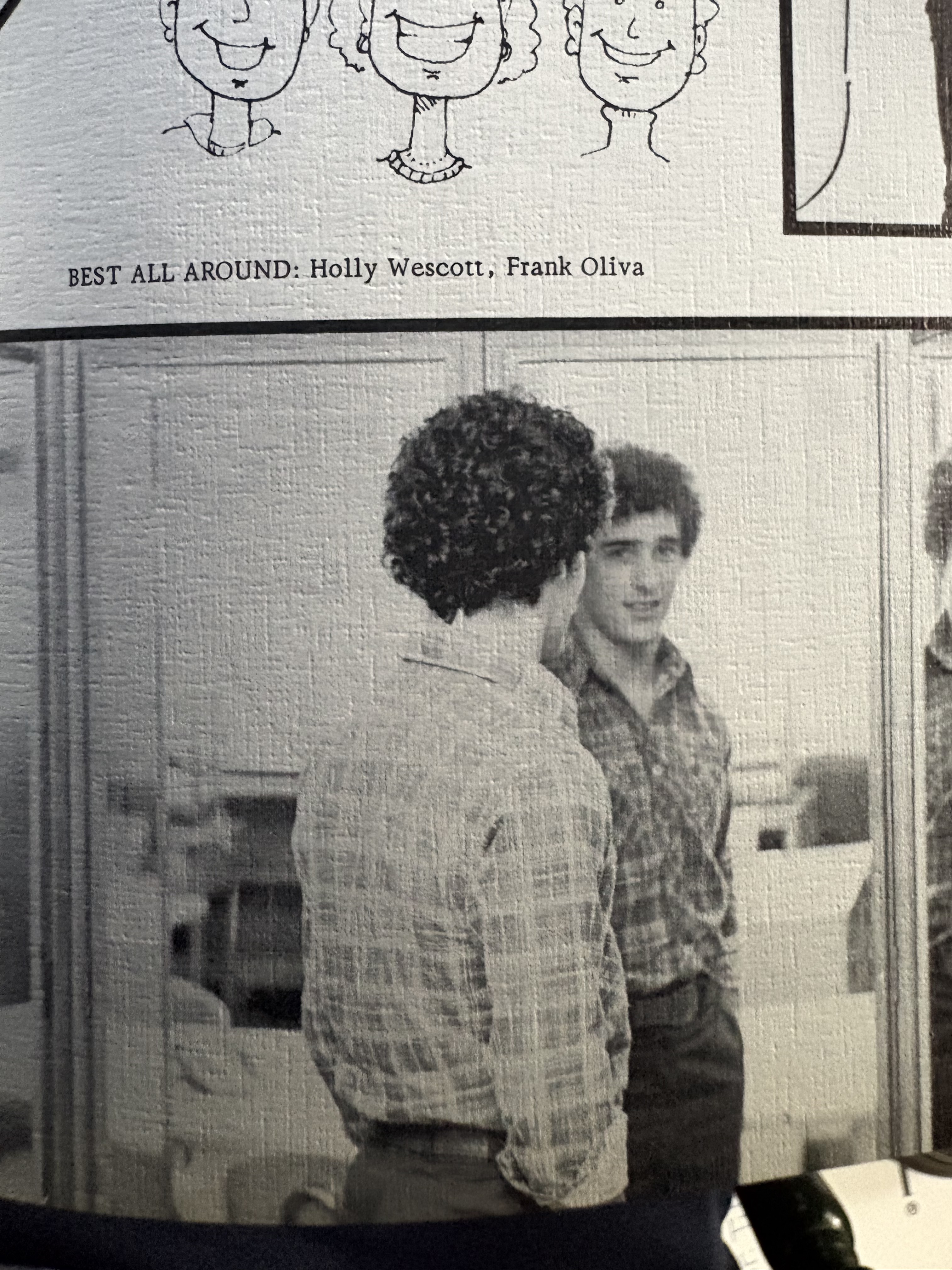 Yearbook photograph naming Holly Wescott and Frank Oliva Best All Around.