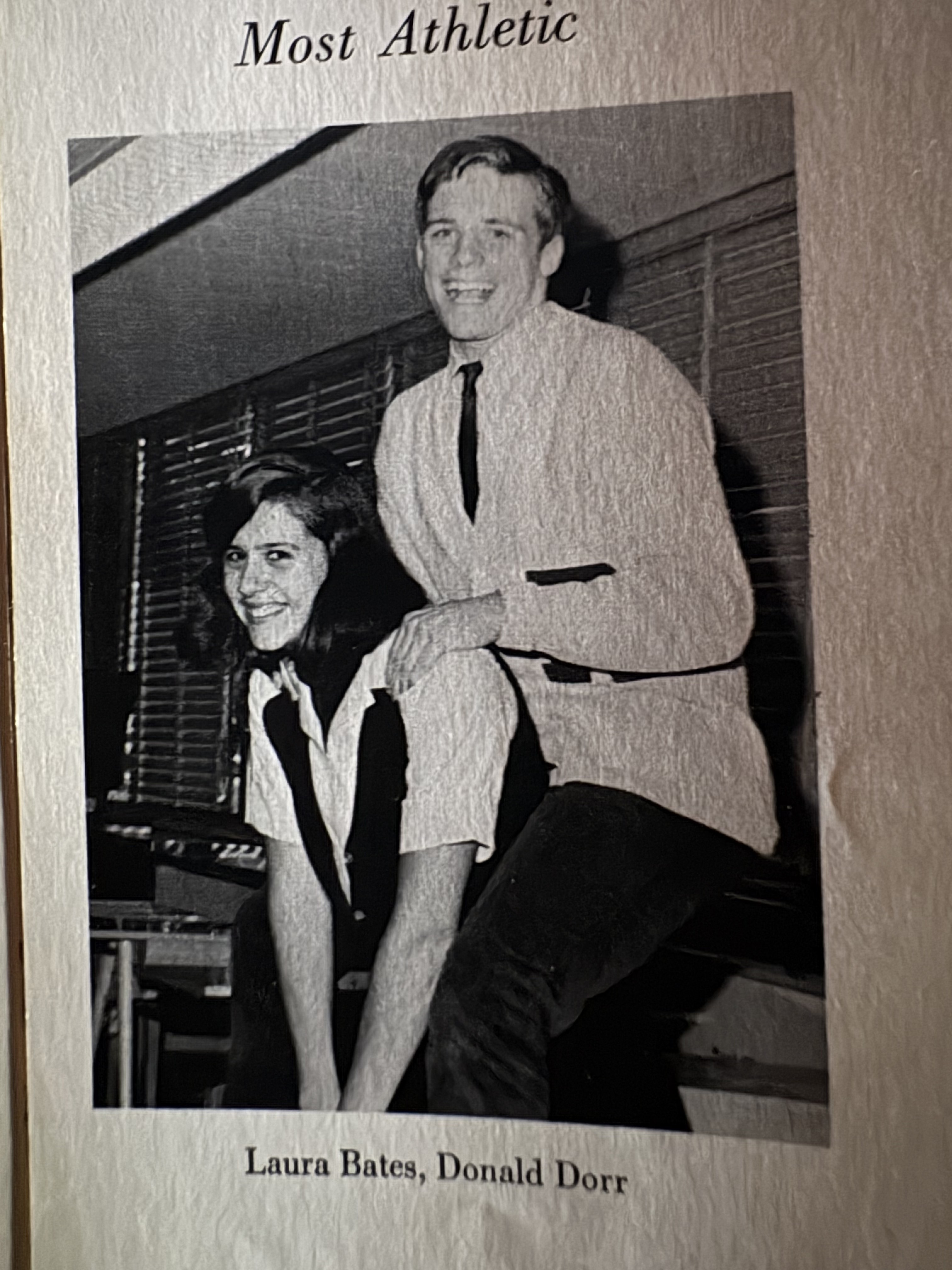 Donald Dorr and Laura Bates, named “Most Athletic” in the ORR yearbook.