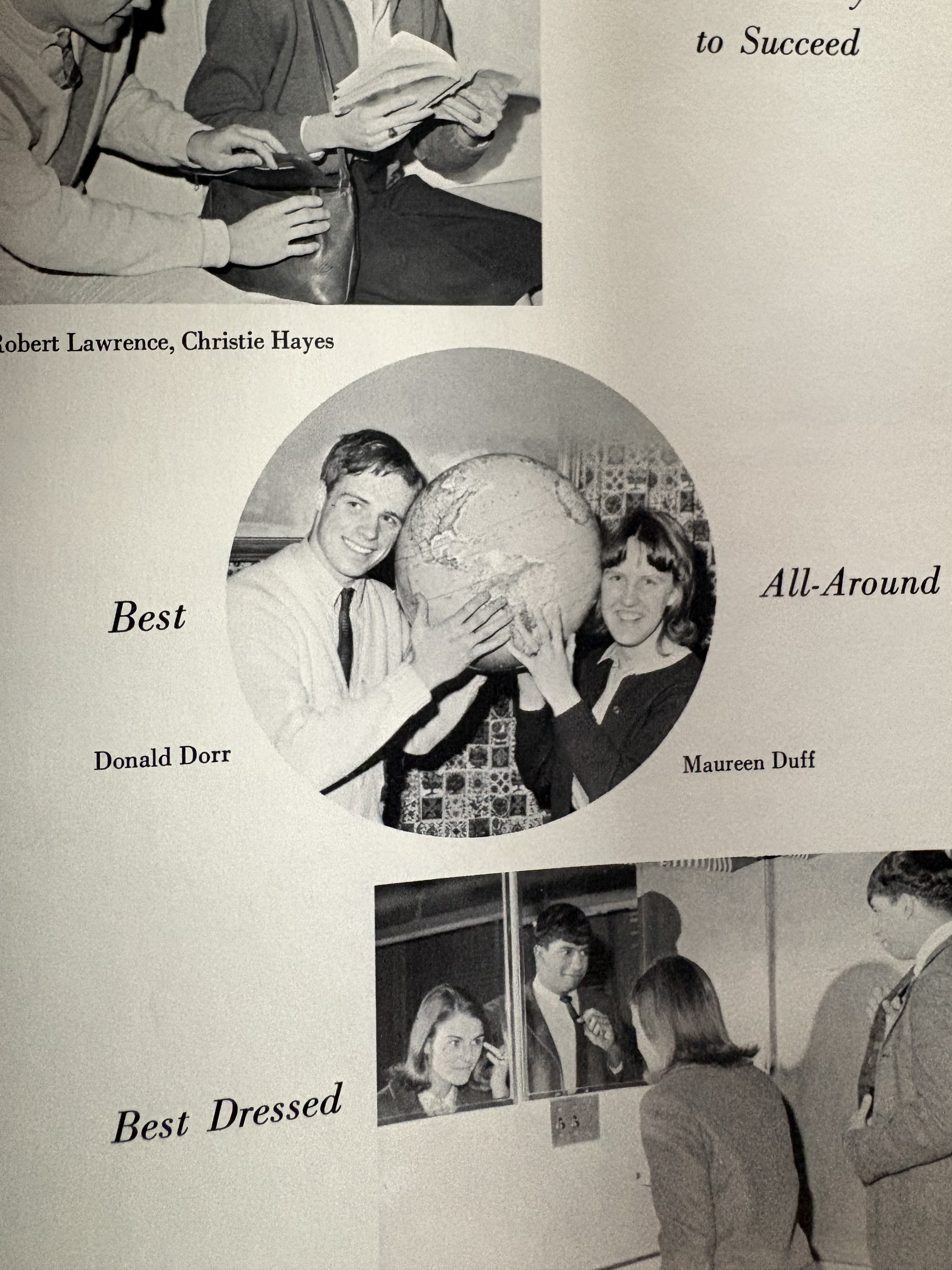 Donald Dorr and Maureen Duff, named “Best All-Around” in the ORR yearbook.