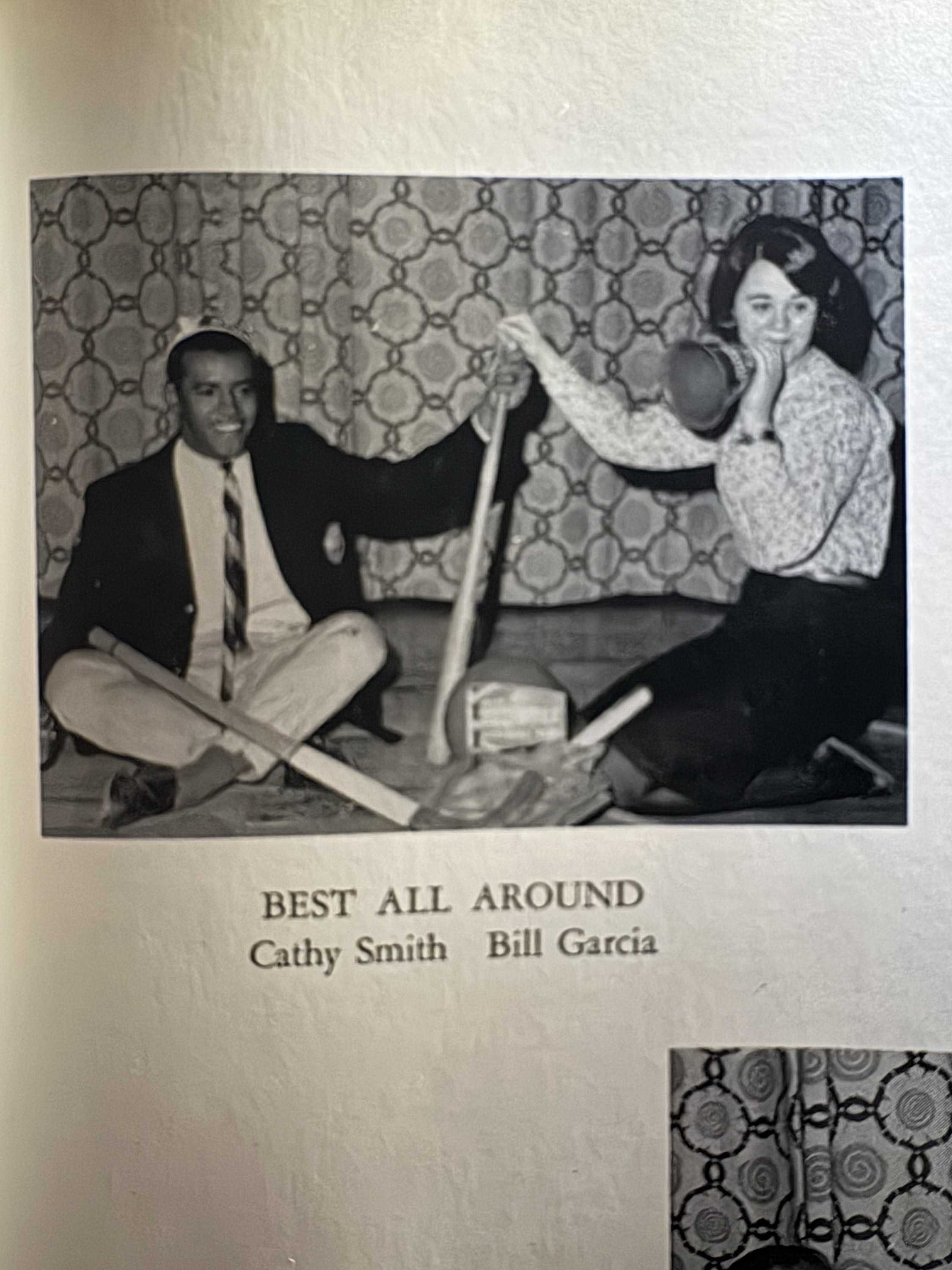 Yearbook Best All Around feature naming Cathy Smith and Bill Garcia