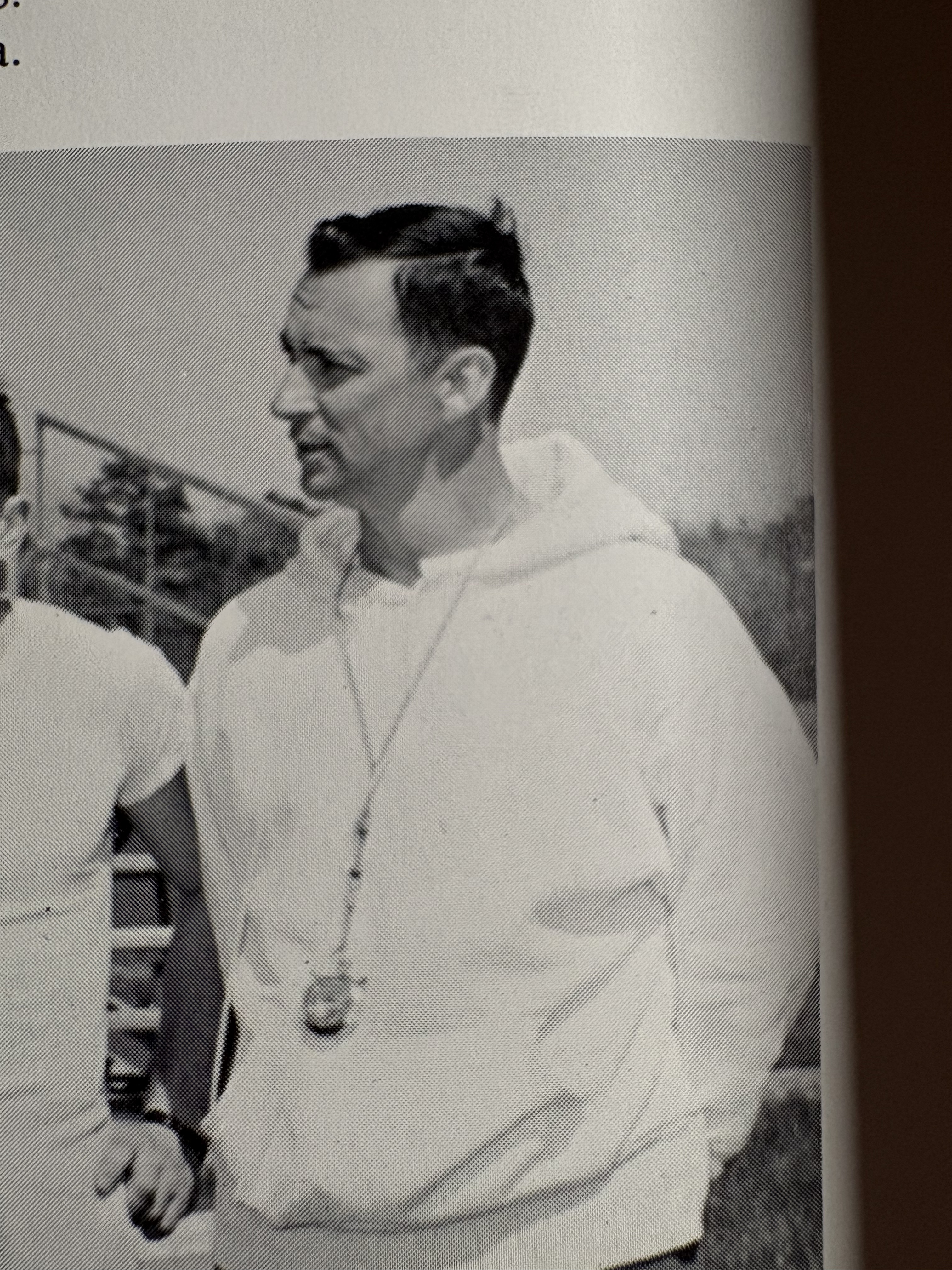 Jim Hubbard coaching in an original ORR yearbook photograph.