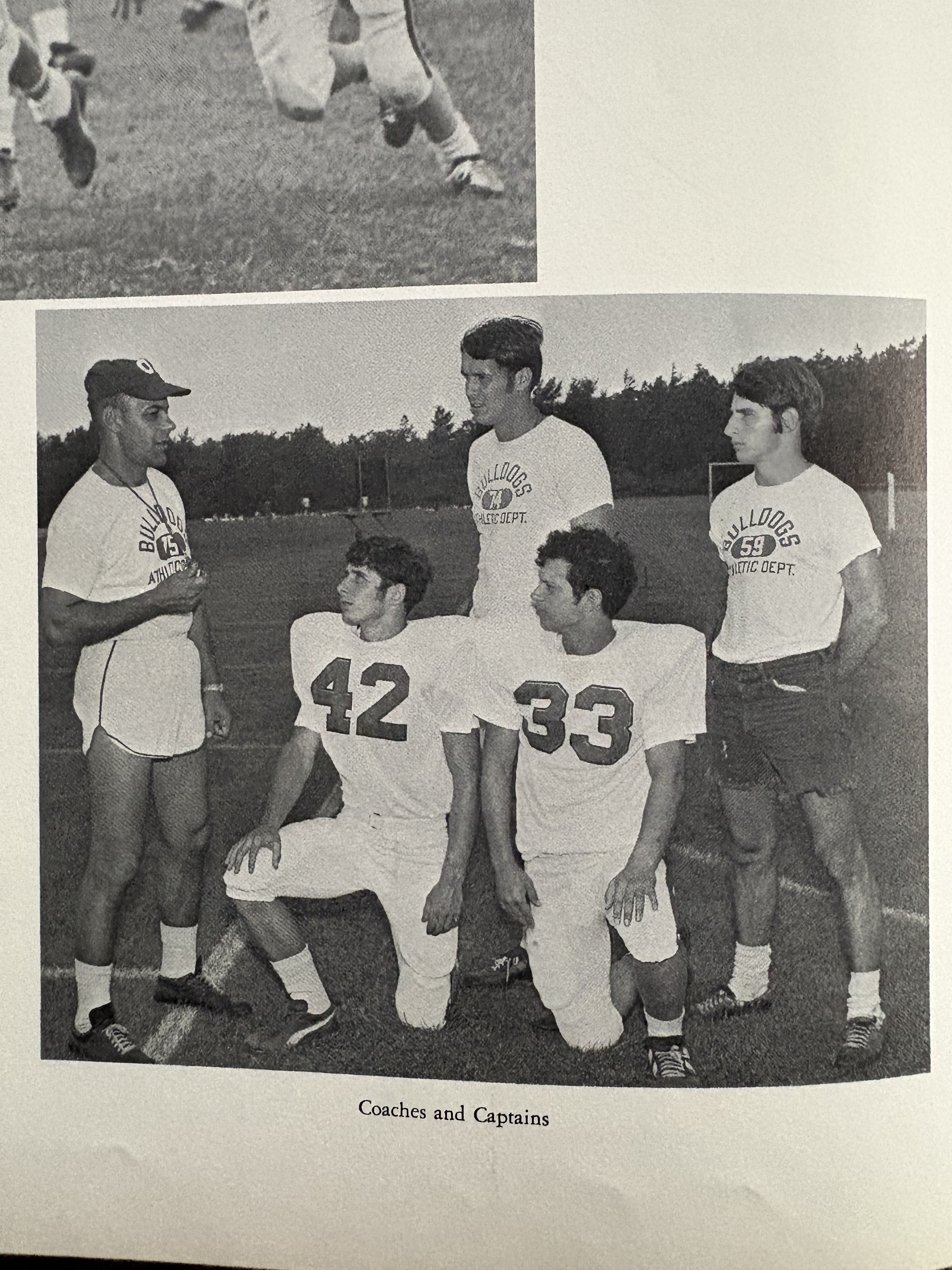 ORR football coaches and captains, as captioned in the original yearbook.