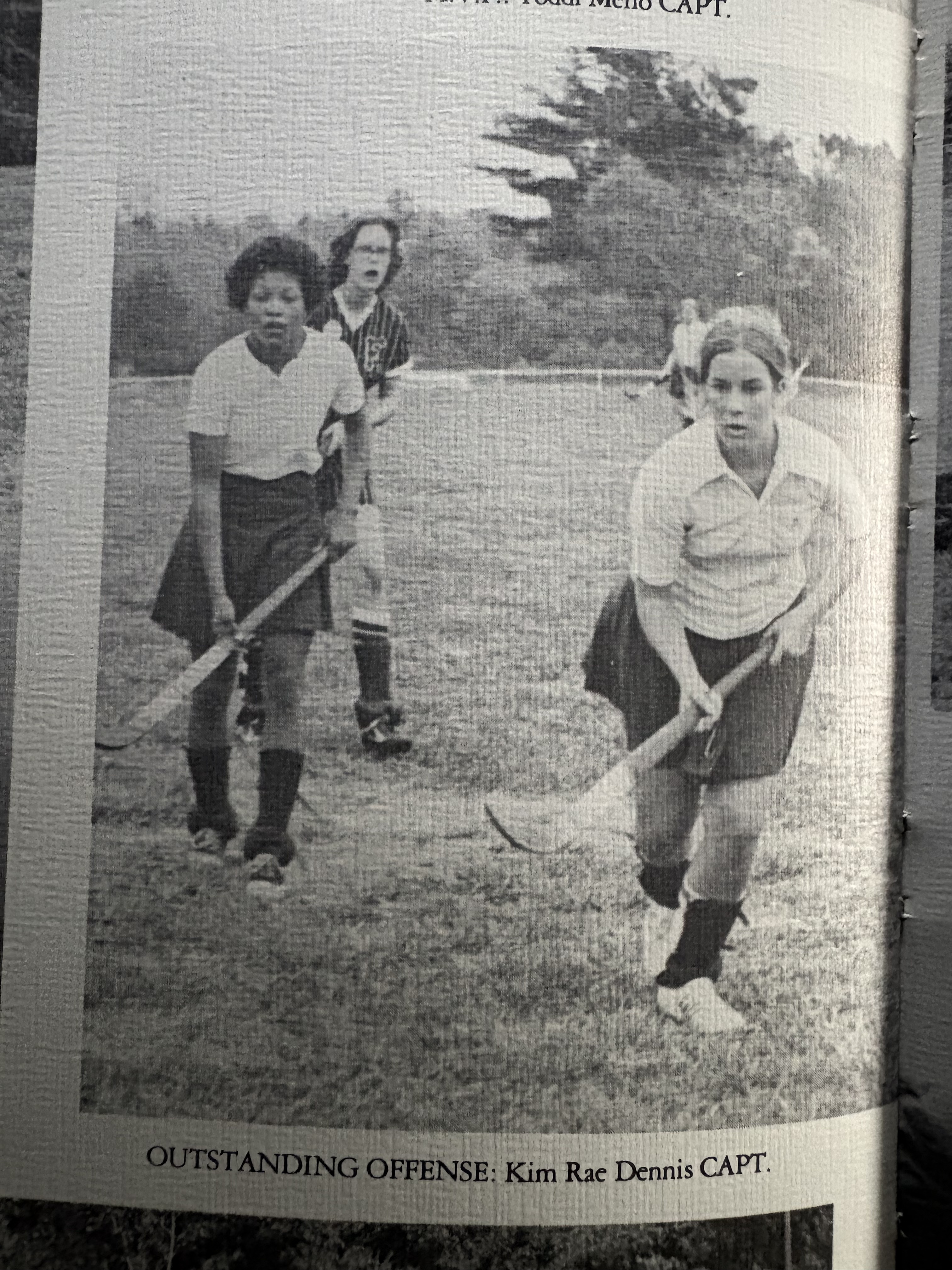 “Outstanding Offense: Kim Rae Dennis CAPT.,” as captioned in the original yearbook.