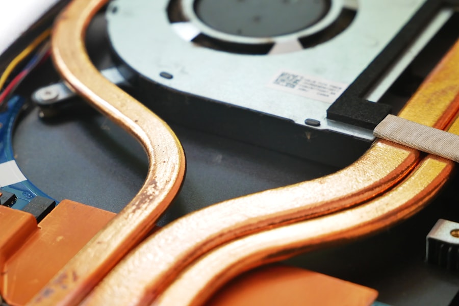 Close-up of a copper pipe joint.
