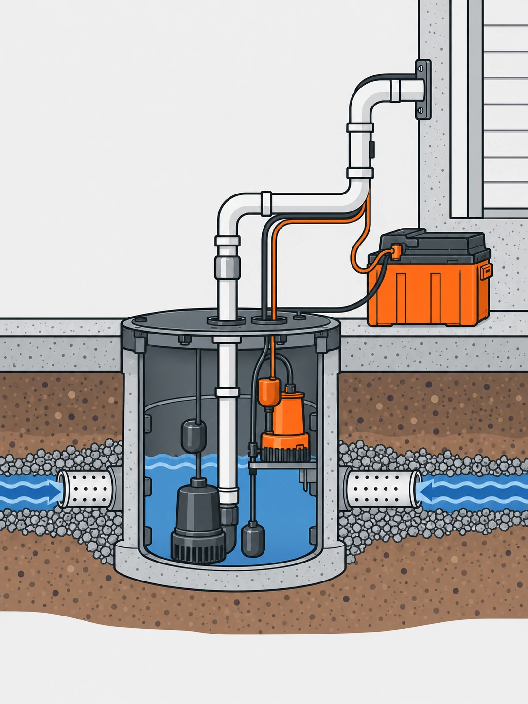 Battery Backup Sump Pump Installation in Mesa, AZ