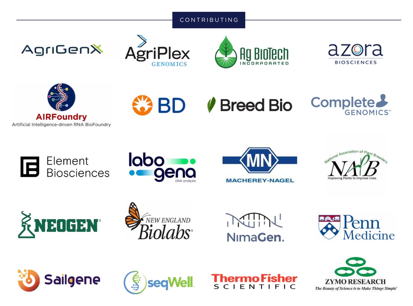 Contributing sponsors of AGBT Agriculture 2026