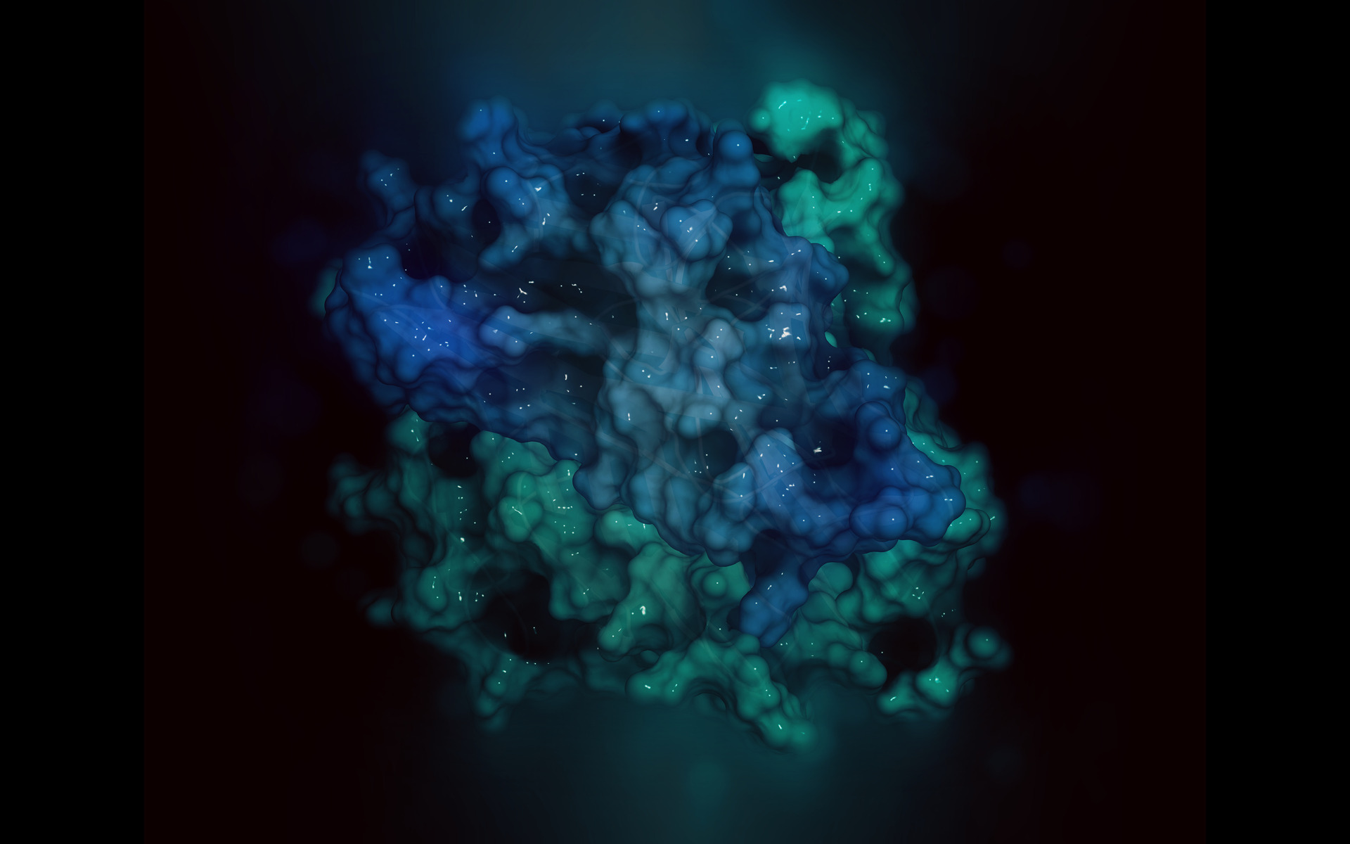 Molecular surface representing a bacterial fusion protein