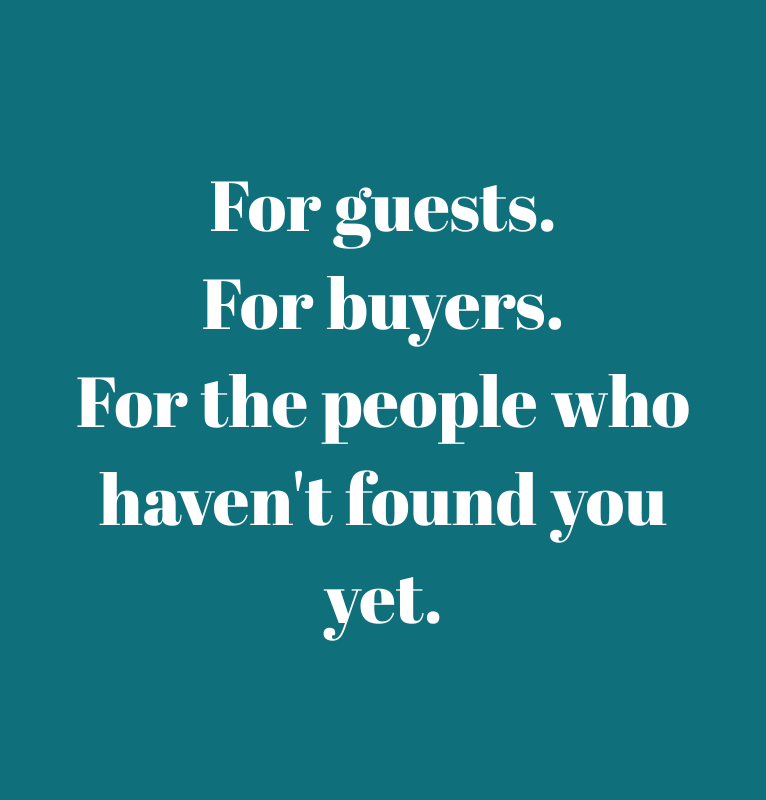 Text on teal background reading 'and your Real Estate Photographer.'