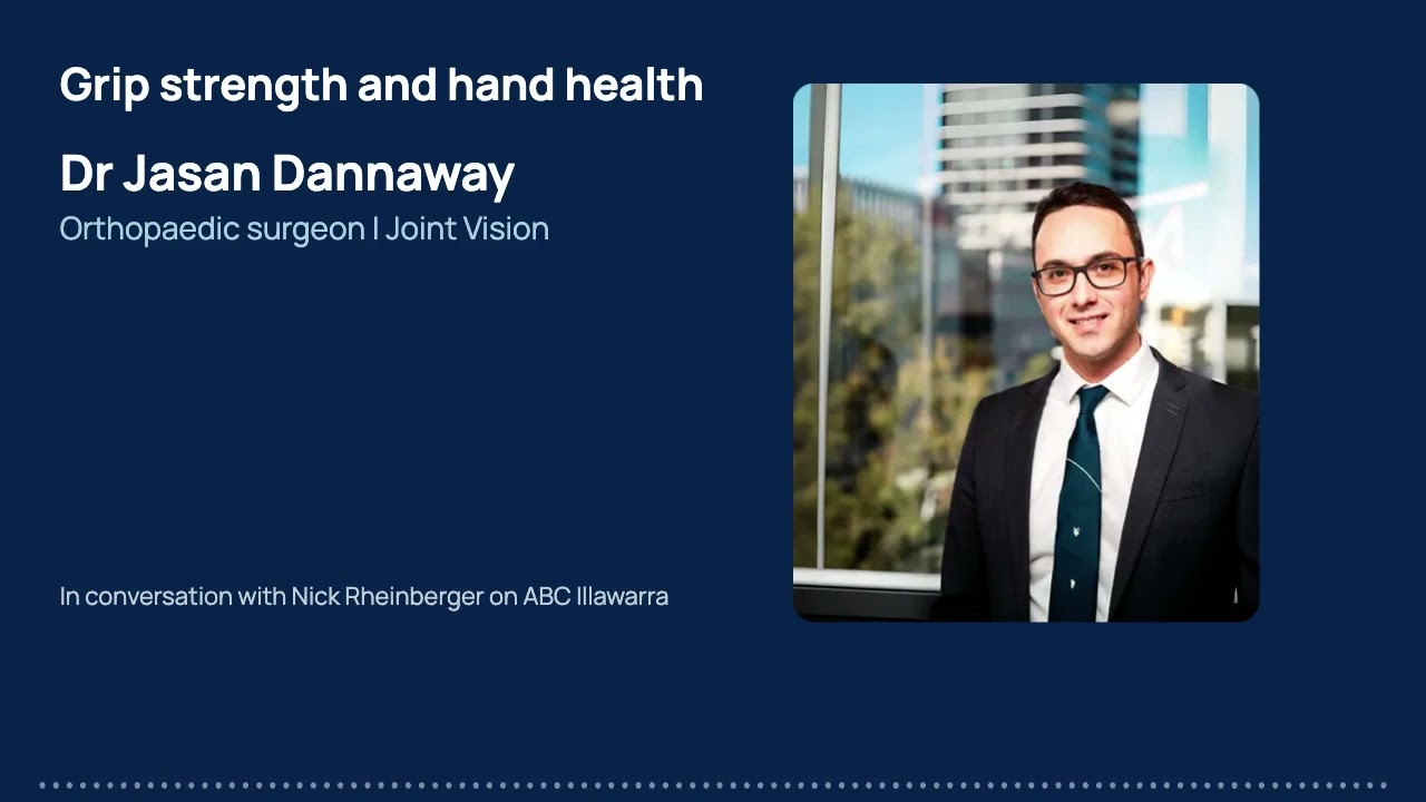 Dr Jasan Dannaway discusses grip strength with Nick Rheinberger on ABC Illawarra