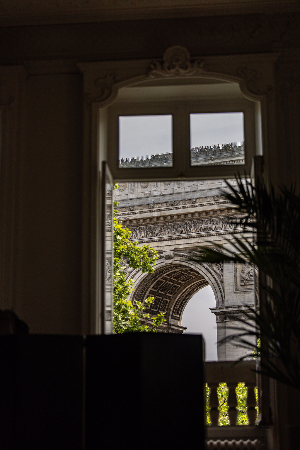 View of the Arc de Triomphe from the Pavillon Étoile lounges