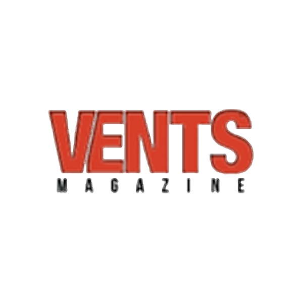Logo with the word VENTS in large orange capital letters and MAGAZINE in smaller black capital letters underneath.