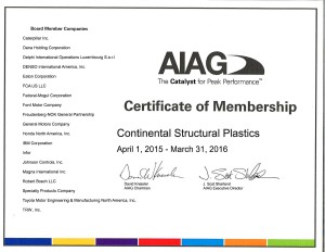 Continental Structural Plastics Joins AIAG