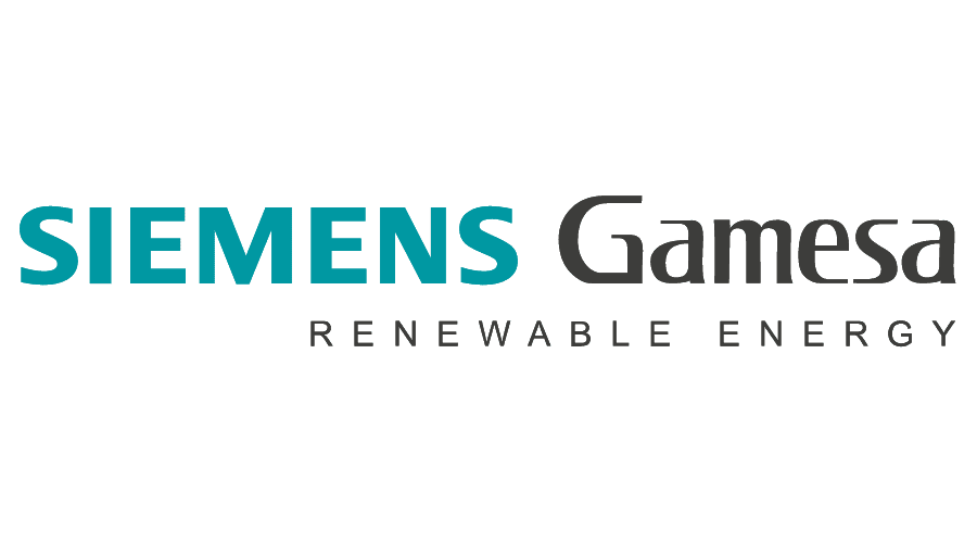 Logo of Siemens Gamesa Renewable Energy with 'SIEMENS' in teal, 'Gamesa' in black, and the phrase 'RENEWABLE ENERGY' below in smaller black letters.