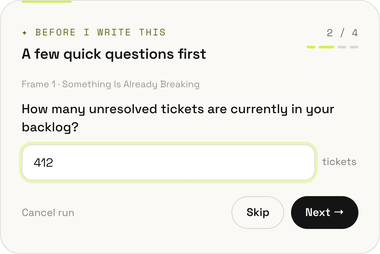 SketchMind spørger: Hvor mange uløste tickets ligger der lige nu i jeres backlog? Svar: 412.