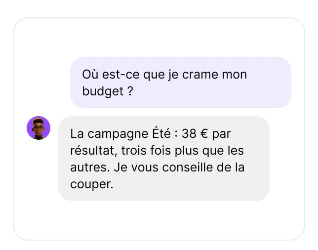 Question « Où est-ce que je crame mon budget ? » et réponse d'Ethan
