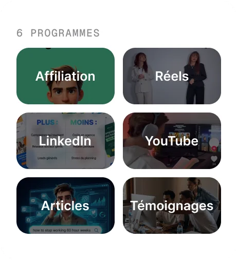 Aperçu de la fonctionnalité « Six programmes »