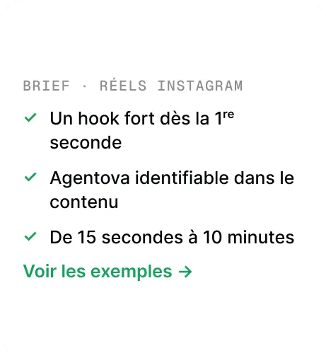 Aperçu de la fonctionnalité « Briefs et exemples »