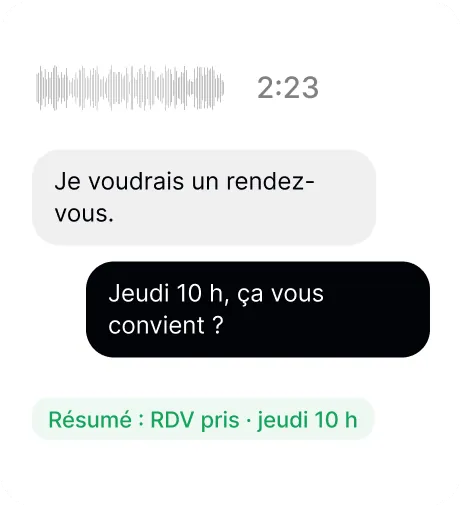 Aperçu de la fonctionnalité « Transcription »