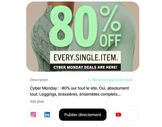 Post rédigé par l'IA, prêt à publier sur vos réseaux
