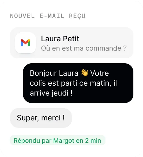 Réponse automatique à un e-mail