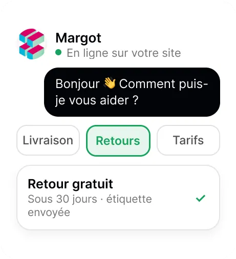 Chatbot intégré à un site