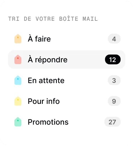 Labels appliqués aux e-mails