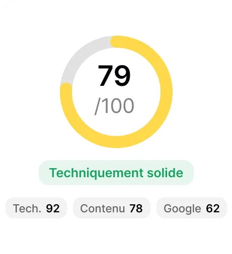 Score global du site sur 100