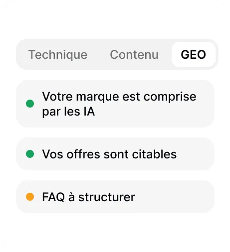 Évaluation du site pour les moteurs IA