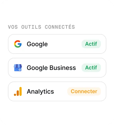 Outils Google connectés à l'agent