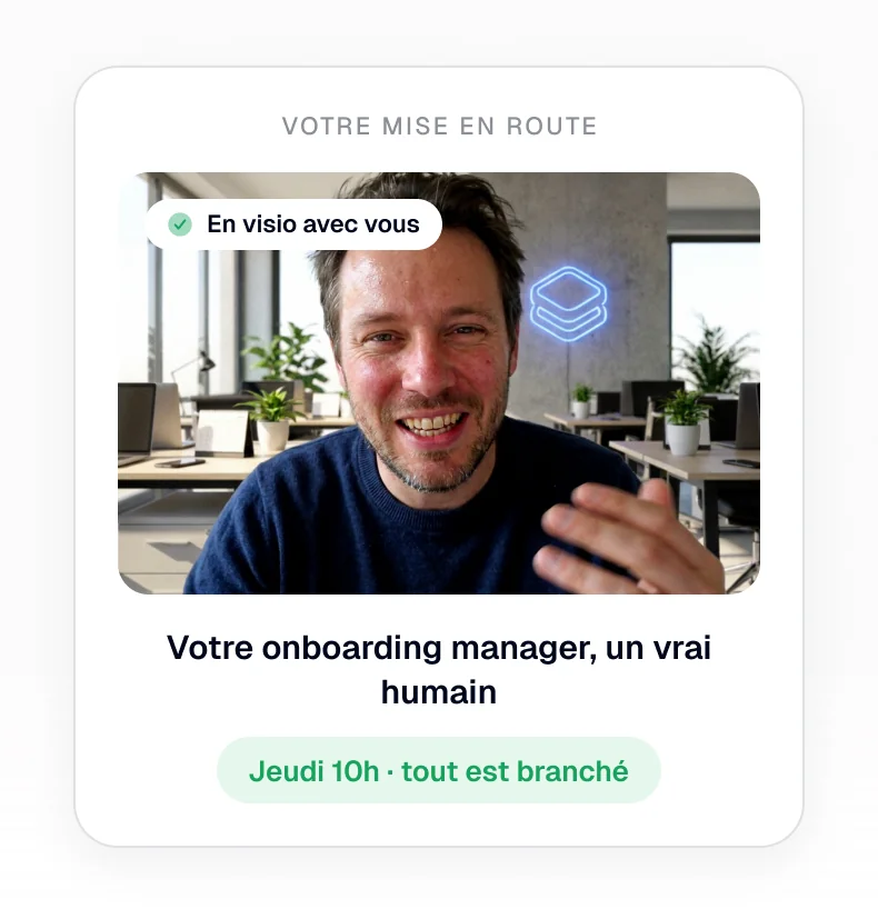 Avec Agentova, votre mise en route : votre onboarding manager en visio avec vous.