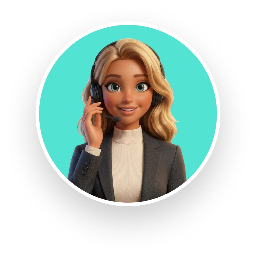 Lily, agente IA de téléphonie d’Agentova, avec son casque