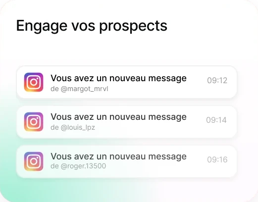 Engage vos prospects : nouveaux messages Instagram de prospects