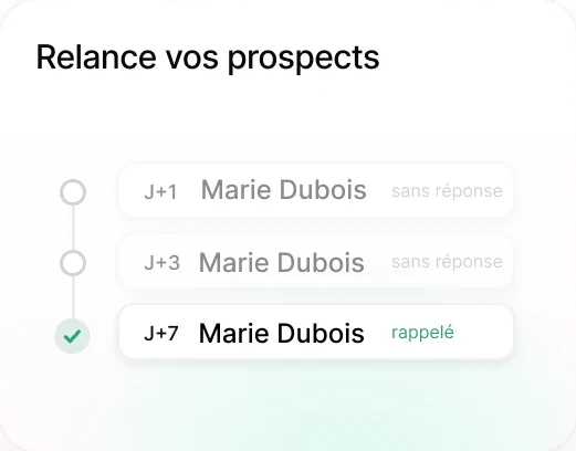 Relance vos prospects : relances à J+1, J+3 et J+7