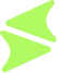 Abstract green shape resembling two connected triangles with curved edges facing opposite directions.